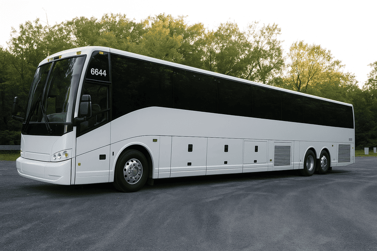 exterior of Gresham Minibus Company coach bus