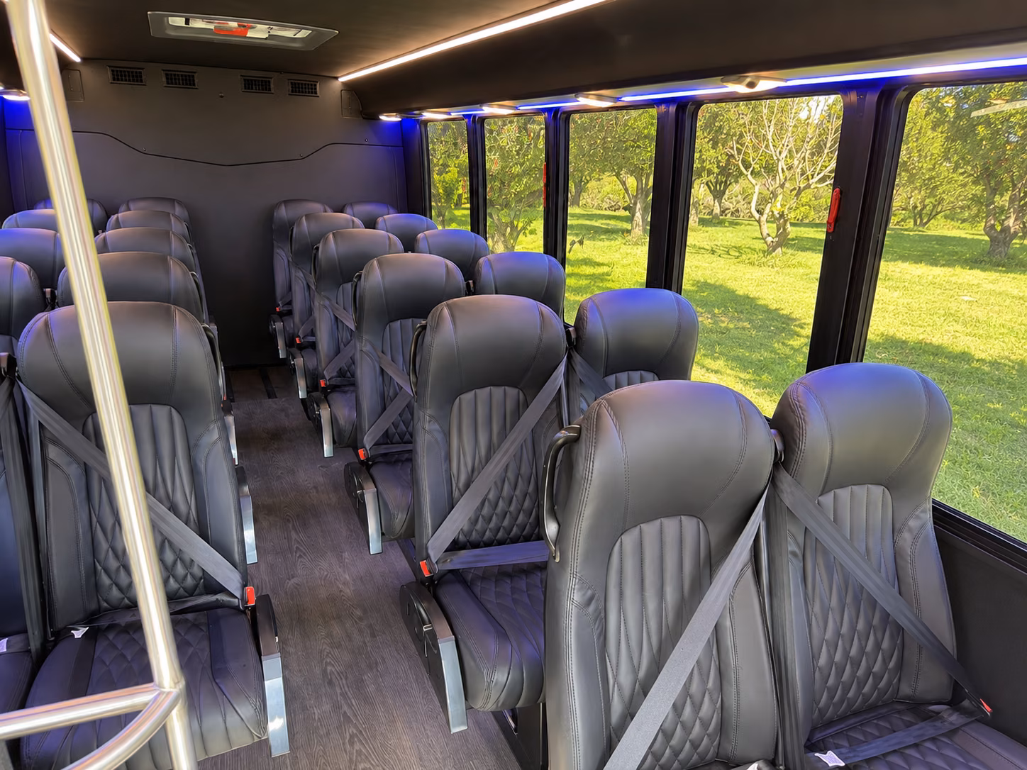 gresham 18 passenger minibus inside
