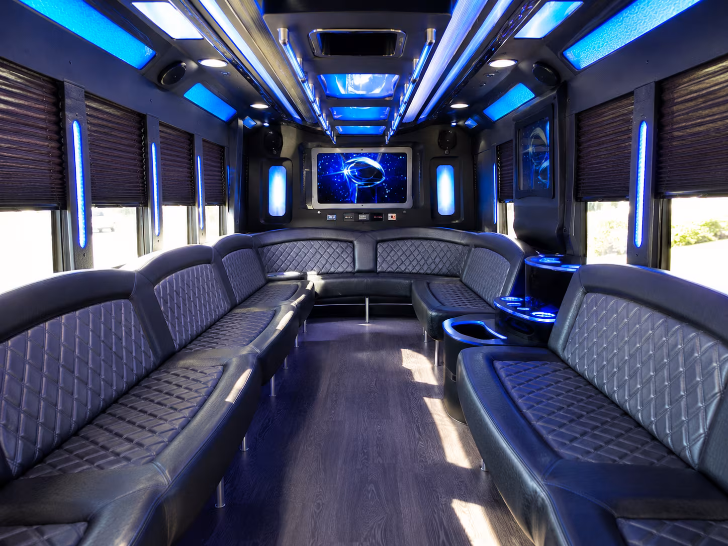 gresham 28 passenger party bus inside