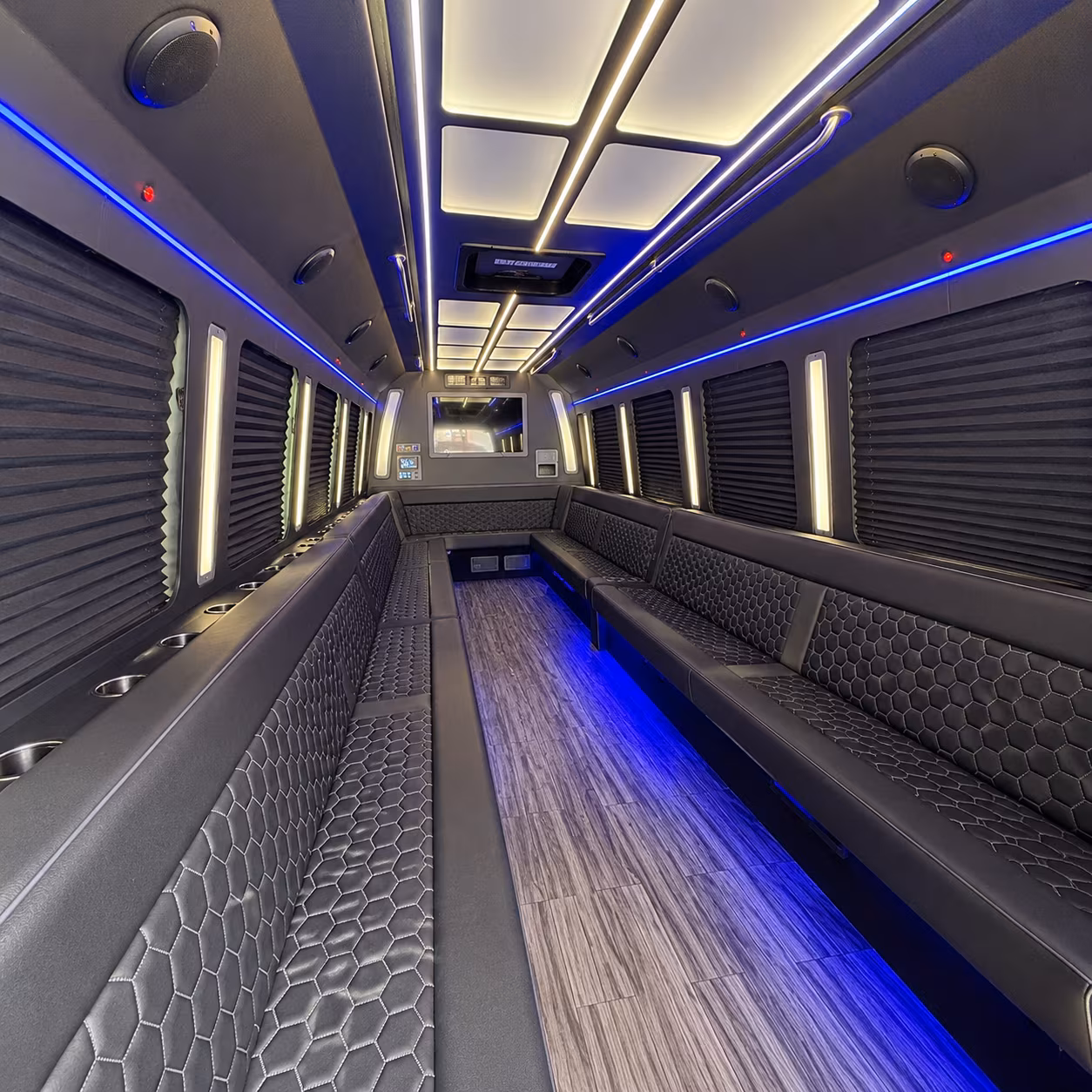 gresham 30 passenger party bus interior