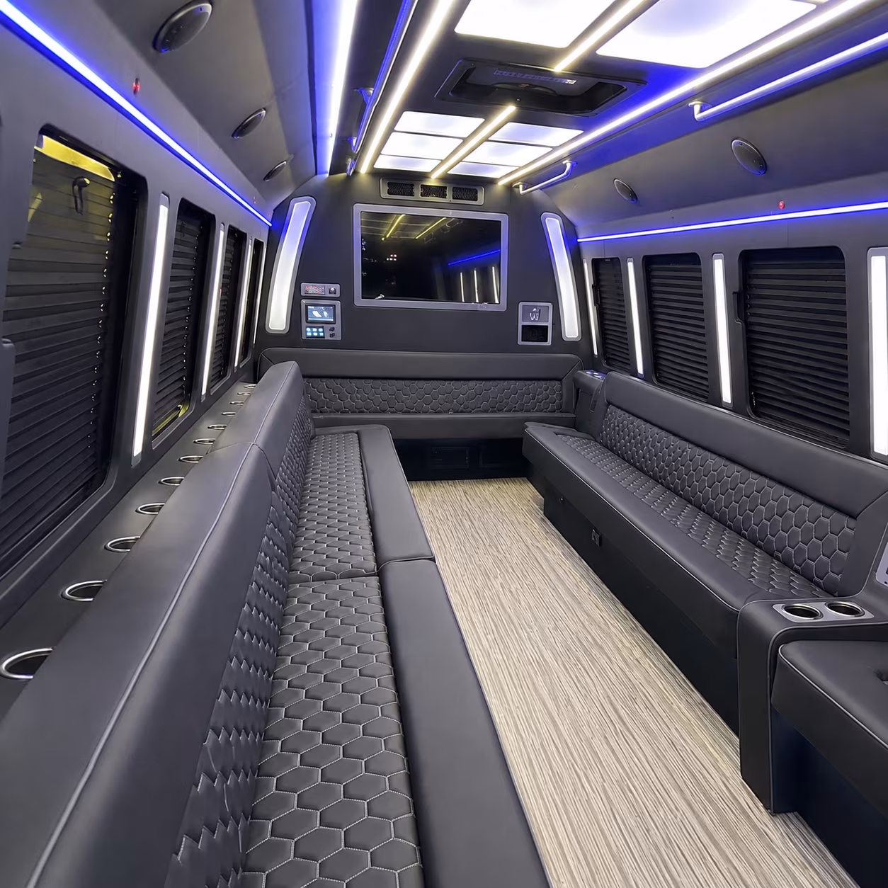 gresham 40 passenger party bus inside