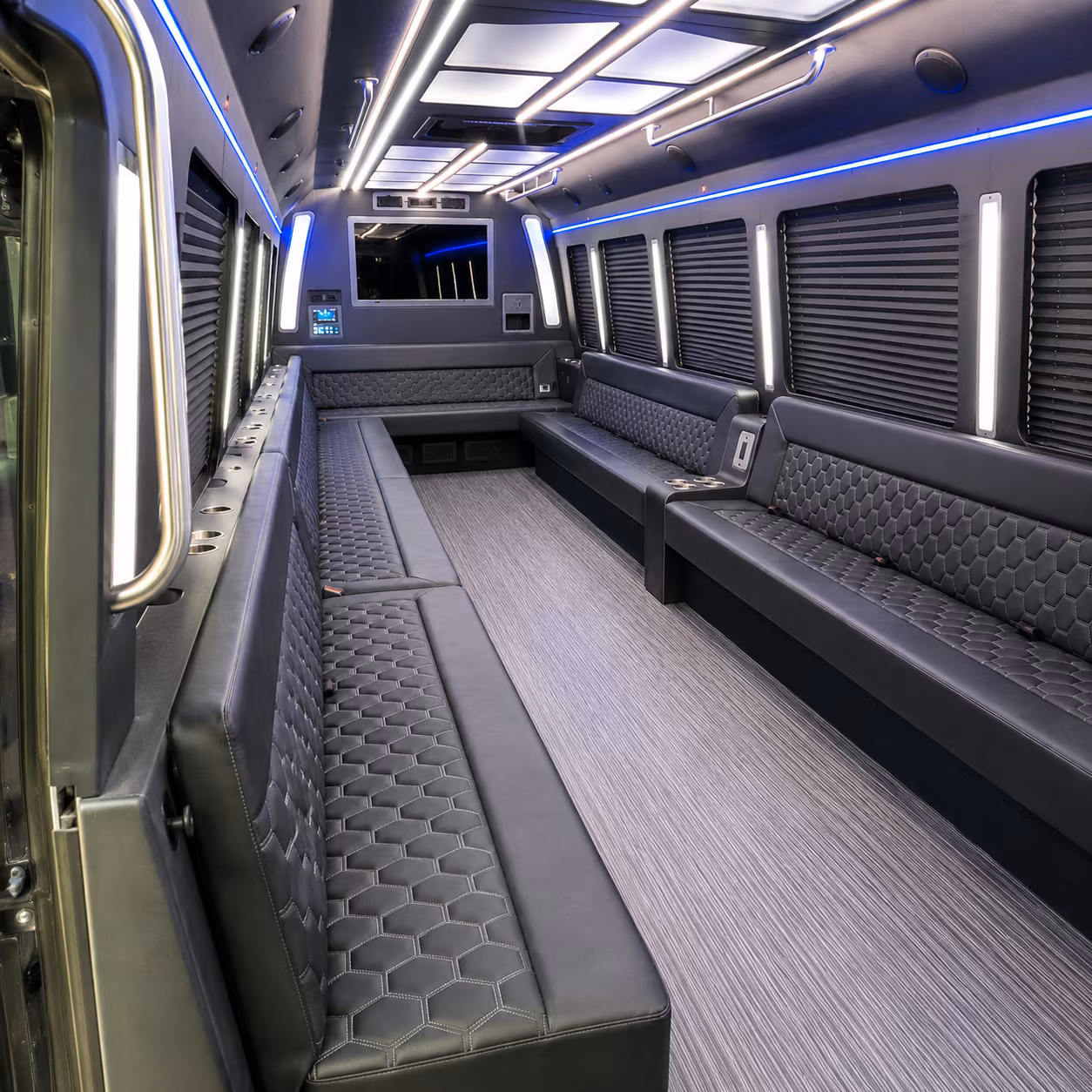 gresham 40 passenger party bus interior
