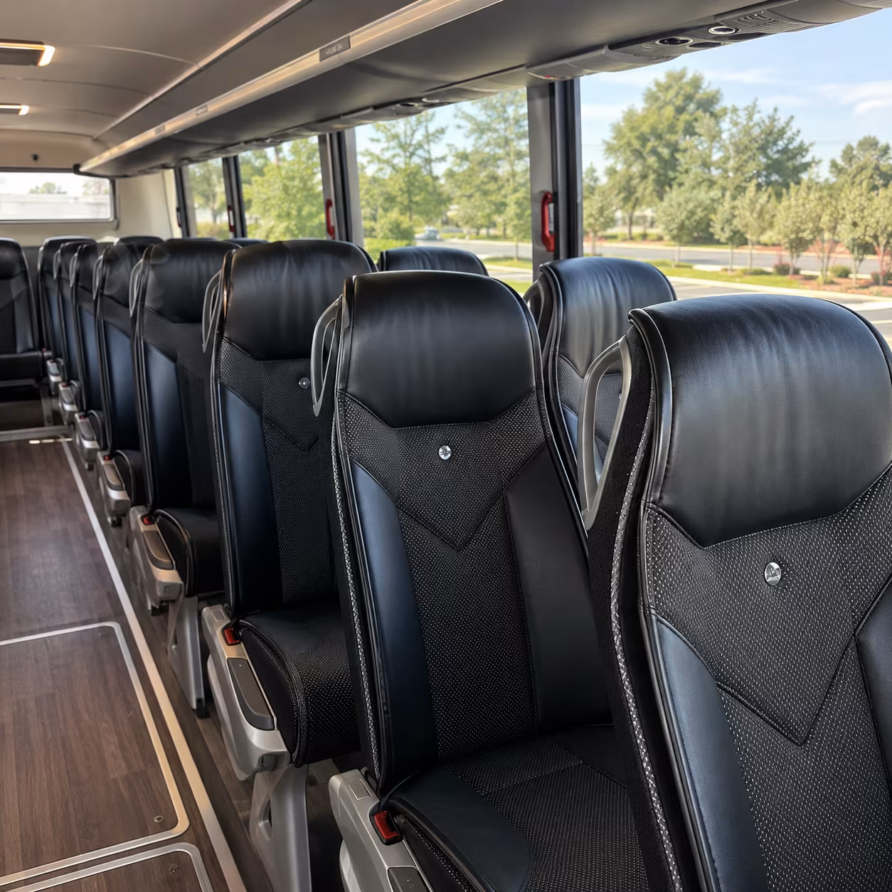 gresham 45 passenger charter bus interior