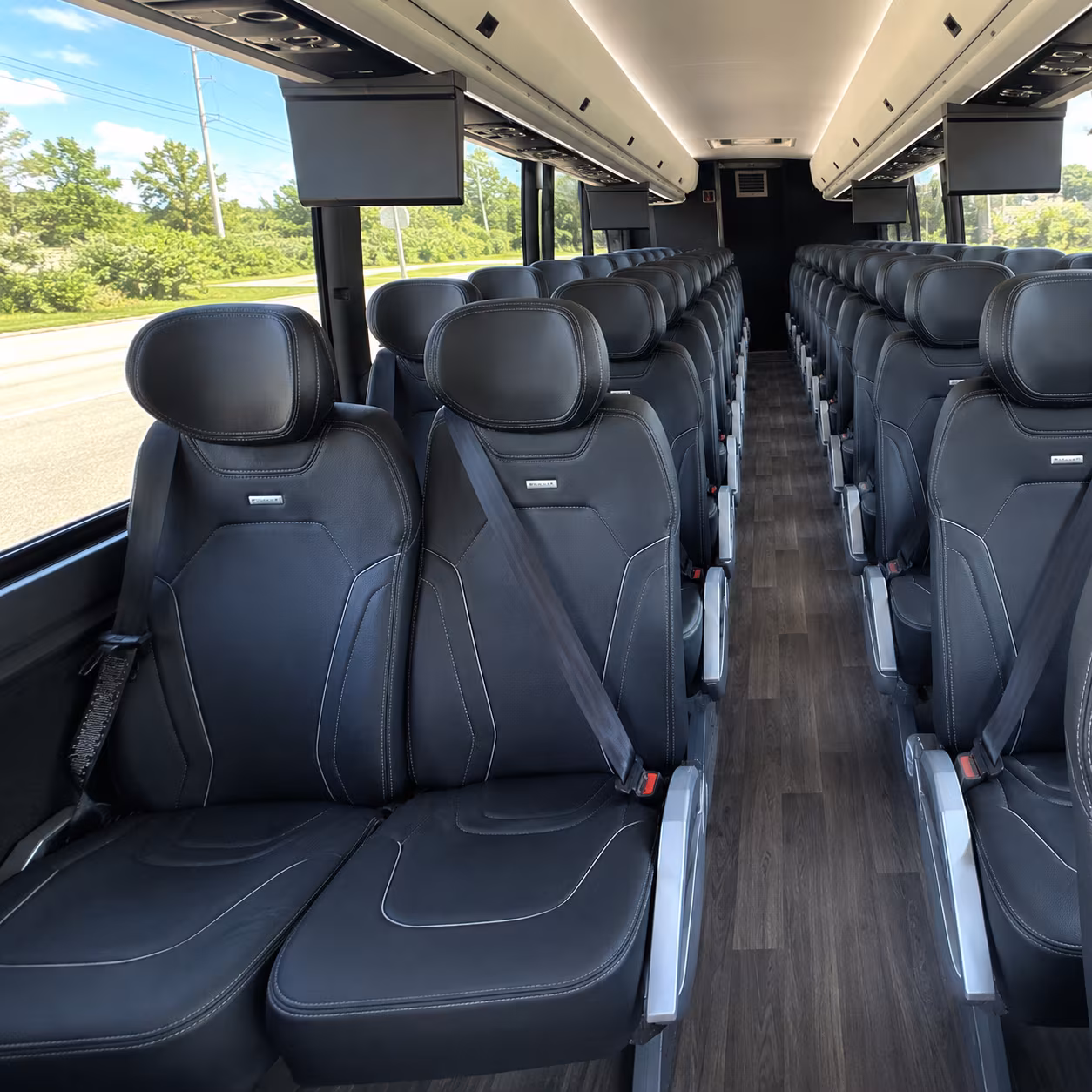 gresham 47 passenger charter bus inside
